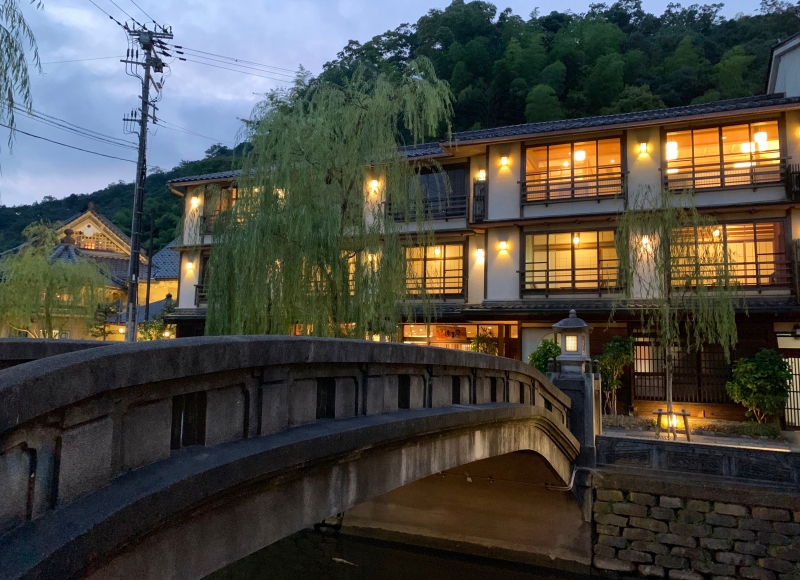 城崎温泉リゾバ_観光地紹介_温泉街の夕焼け