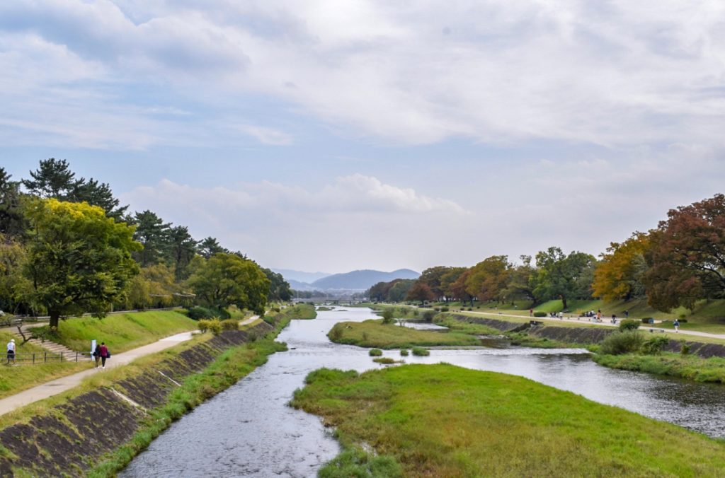 京都パワースポット巡りの一人旅_賀茂川サイクリング