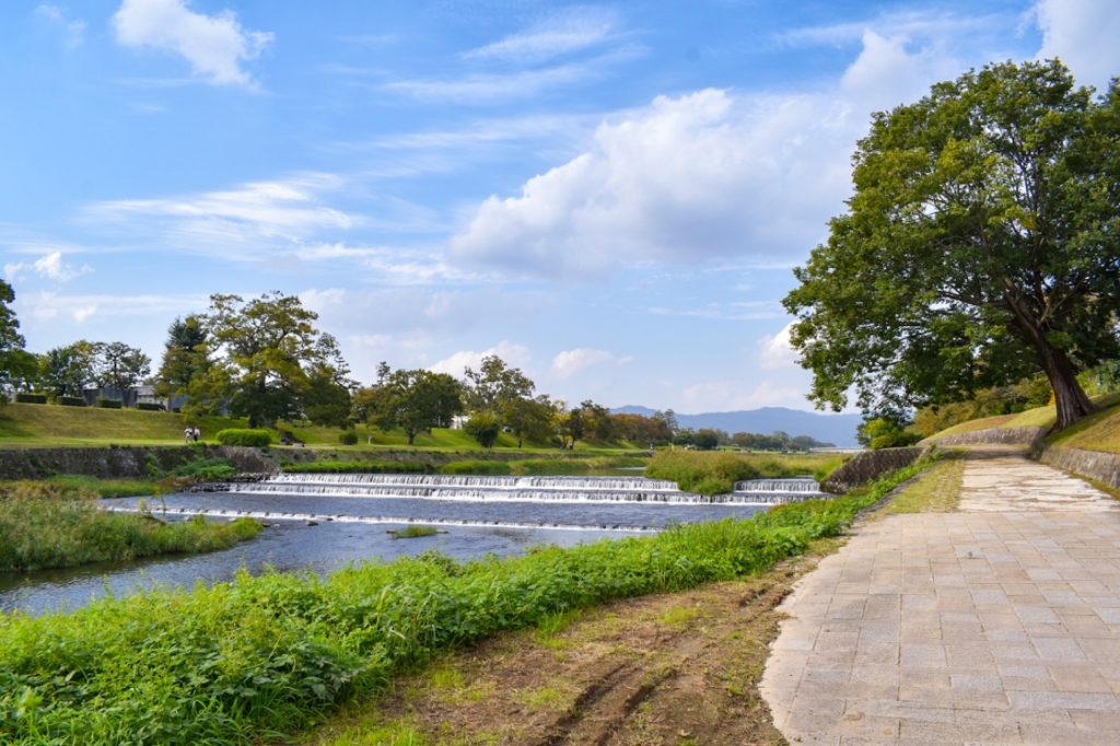 京都パワースポット巡りの一人旅_賀茂川サイクリング