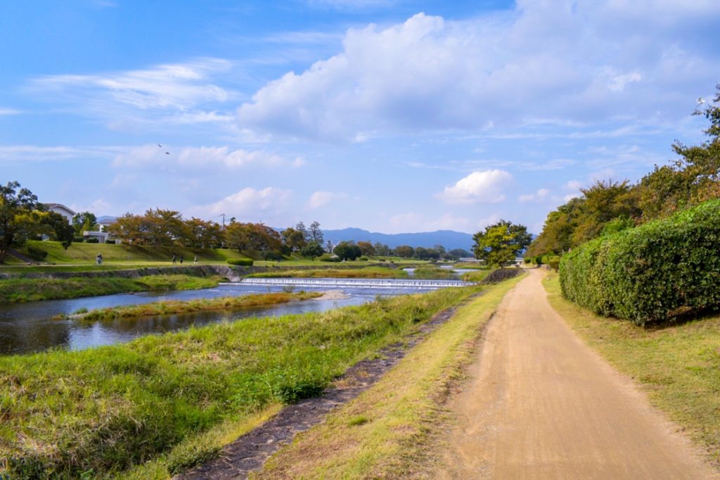 京都パワースポット巡りの一人旅_賀茂川サイクリング