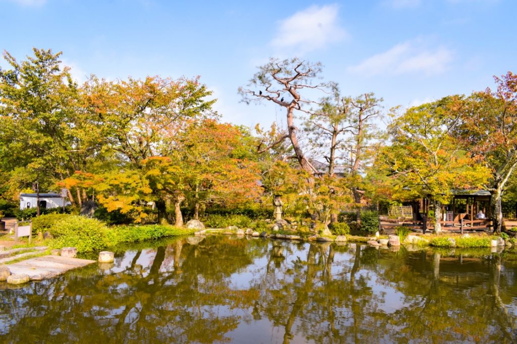 京都パワースポット巡りの一人旅_円山公園の紅葉