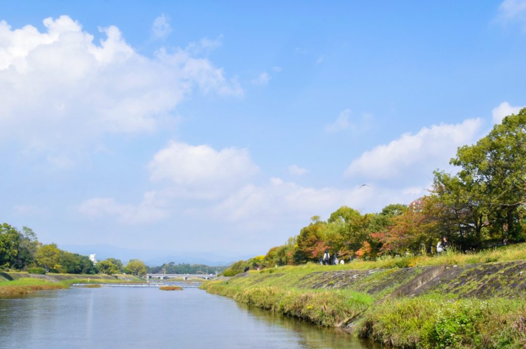 京都パワースポット巡りの一人旅_鴨川サイクリング