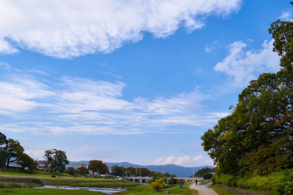 京都パワースポット巡りの一人旅_賀茂川サイクリング