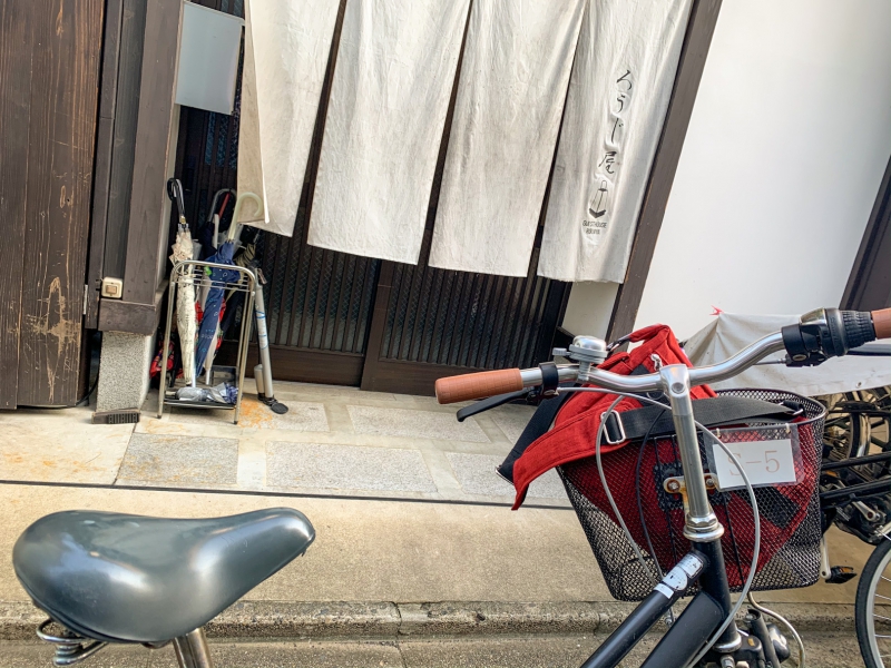 京都パワースポット巡りの一人旅_ろうじ屋のレンタサイクル