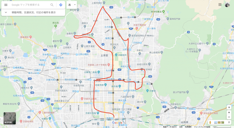 京都のパワースポット巡りのサイクリング一人旅-計画