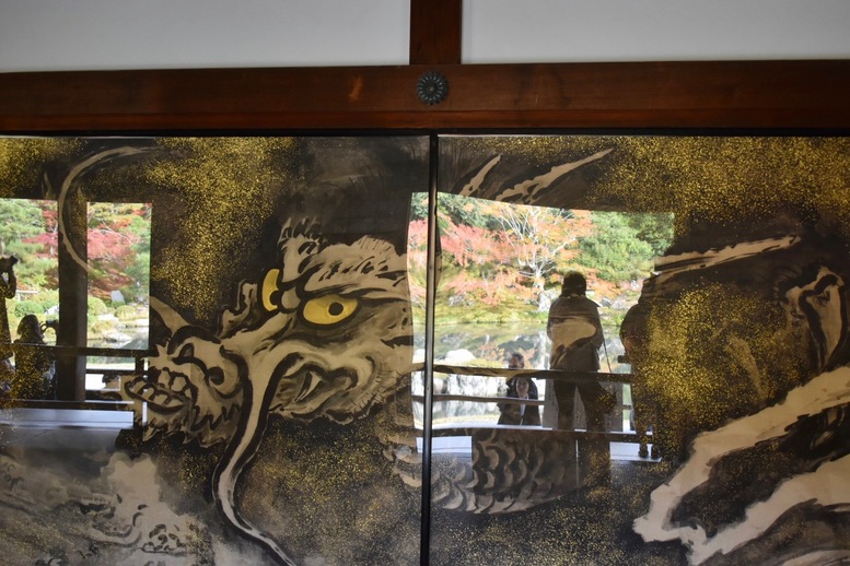 秋の京都・嵐山の天龍寺_大方丈の襖絵
