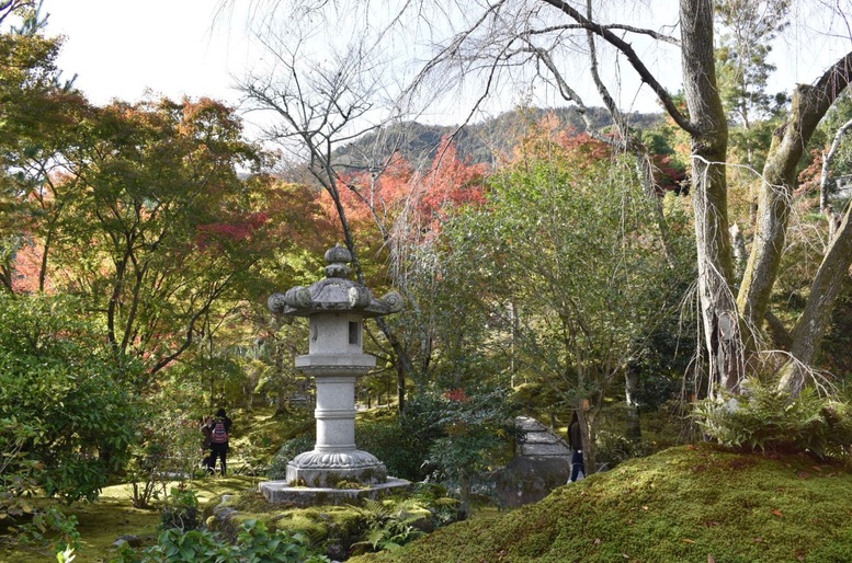 秋の京都・嵐山の天龍寺_百花苑の紅葉