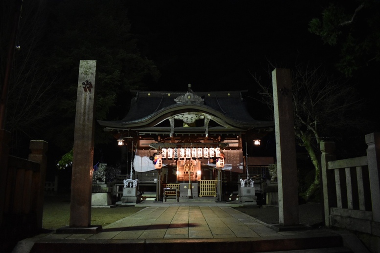 新年の城崎温泉_夜のライトアップ風景