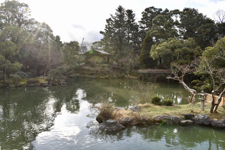 京都初詣_オススメの見どころ_京都御苑_拾翠亭と九條池