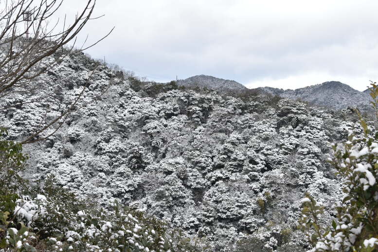 城崎温泉の雪景色_トレッキングコースからの見晴らし_山々の絶景
