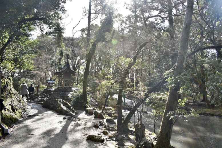 年始の上賀茂神社ひとり旅-渉渓園