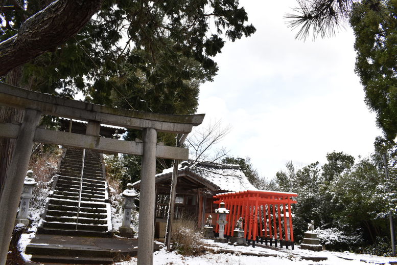 城崎温泉の雪景色_辨天公園_千本鳥居