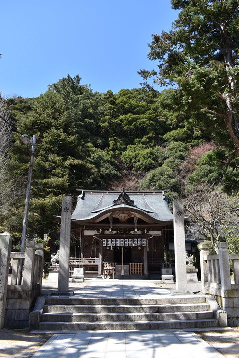 城崎温泉の風景_春の湯の里通り_四所神社