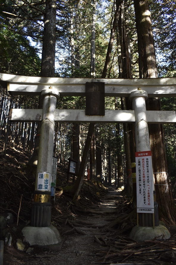 三峯神社_奥宮の参道と鳥居