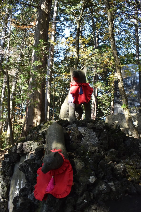 三峯神社_お仮屋とお犬様