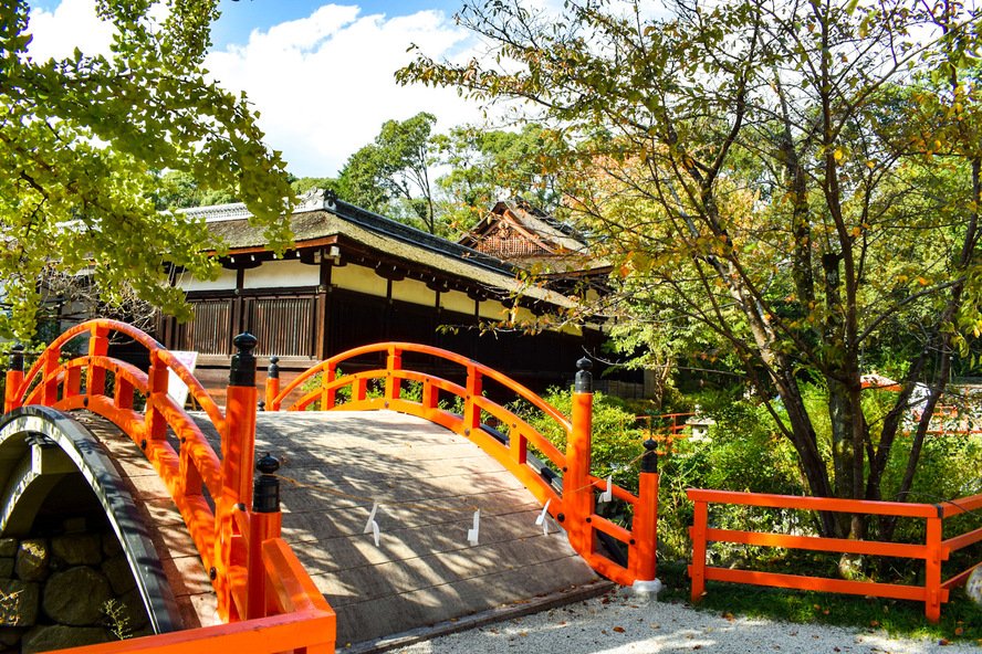 下鴨神社境内_太鼓橋と紅葉