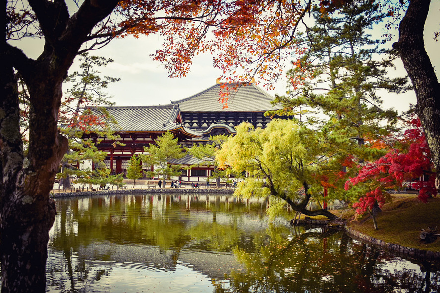 東大寺と奈良公園の紅葉：歴史の紹介