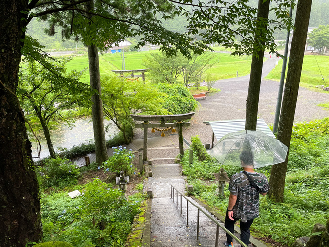 モネの池_名もなき池と神社_岐阜の風景