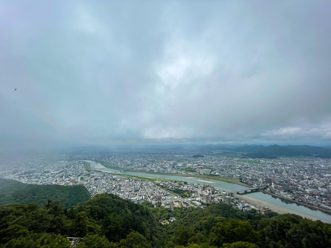 岐阜城_金華山ロープウェイ_展望台からの風景