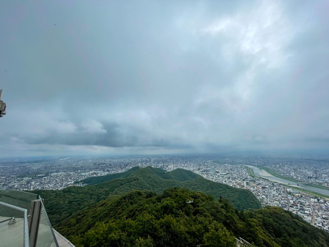 岐阜城_金華山ロープウェイ_展望台からの風景