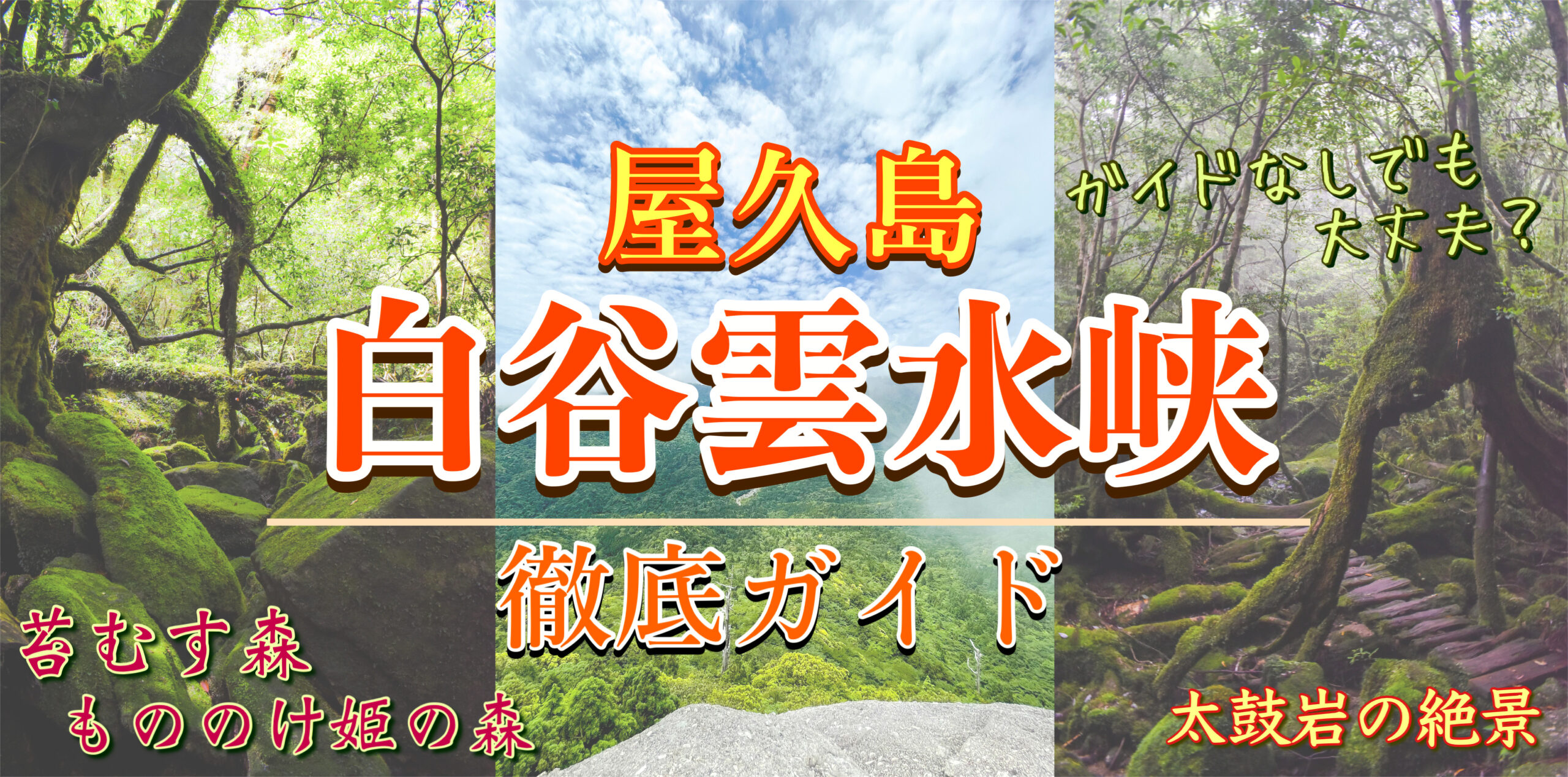 屋久島観光-もののけ姫の森へ！白谷雲水峡はガイドなしでも大丈夫？見どころ・コース・アクセス・体験談