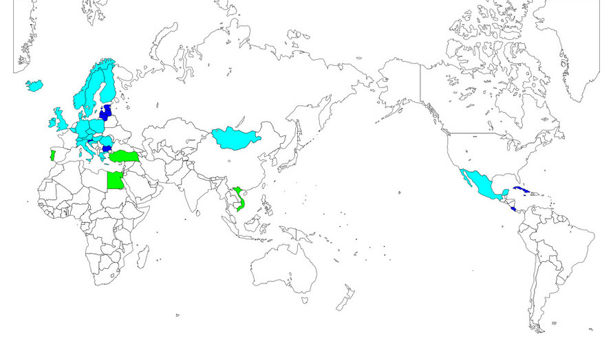 隔離期間なしで行ける海外旅行先一覧-地図マップ_いつから外国を観光できる？