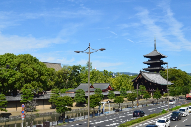京都観光-東寺(教王護国寺)の見どころ_五重塔と境内