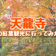 【京都ひとり旅】嵐山の天龍寺に行ってみた！秋の曹源池庭園と百花苑の紅葉を満喫！モデルコースにもどうぞ！