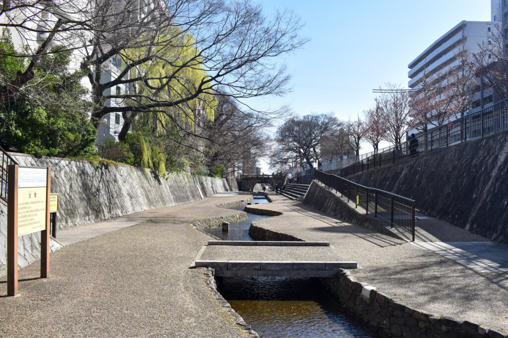 京都ひとり旅_堀川と一条戻橋_レンタサイクルで桜とパワースポットを巡る！