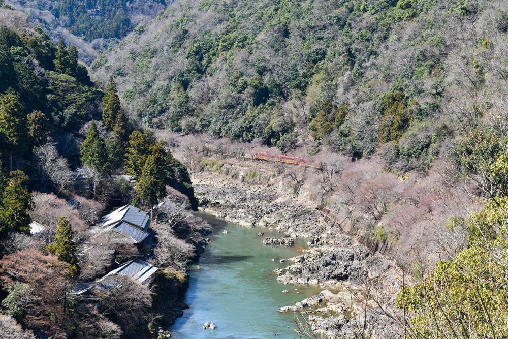 京都ひとり旅_嵐山公園展望台とトロッコ列車_自然とパワースポット